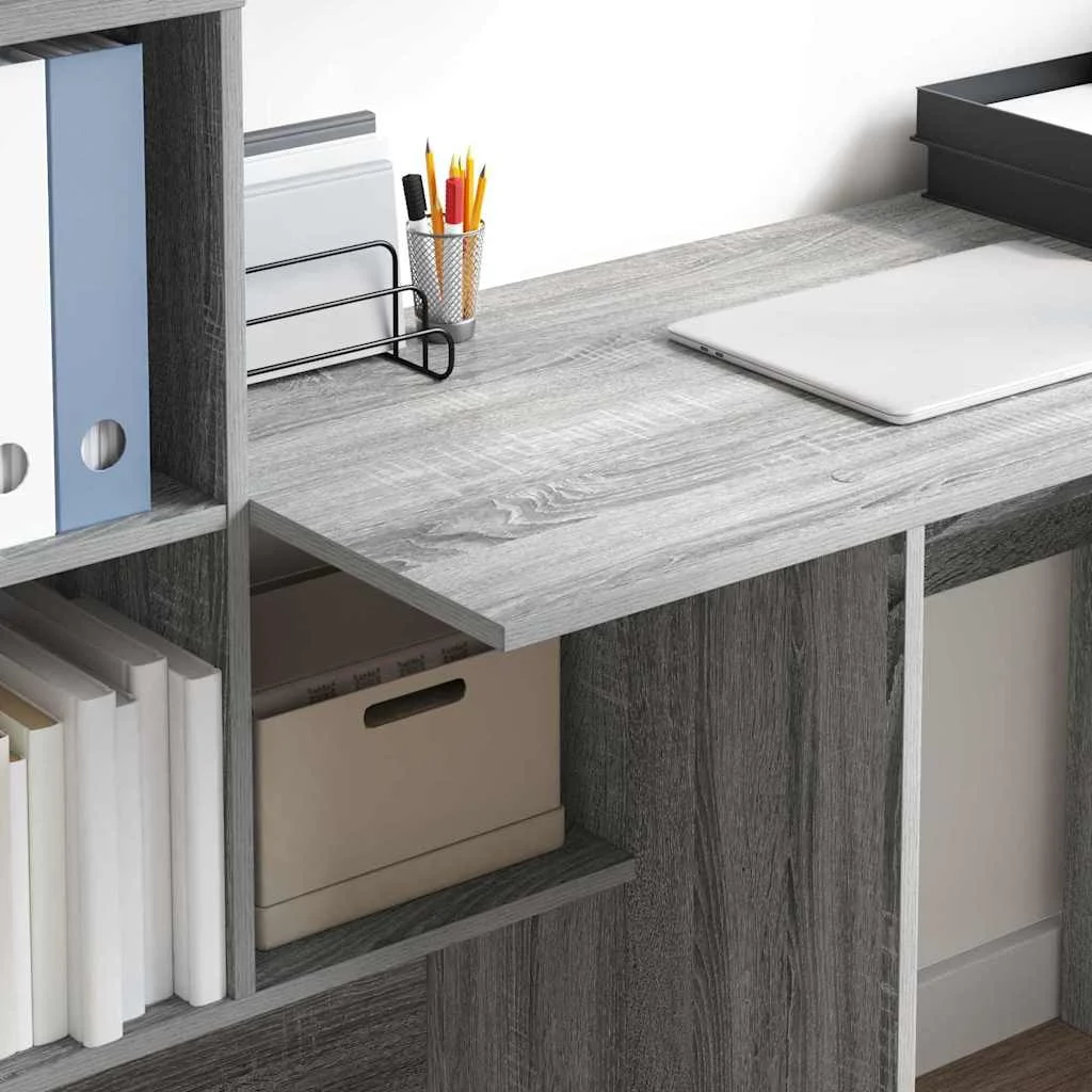 Bureau 131,5 x 50 x 106,5 cm sonoma gris bois d'ingénierie – vue en situation
