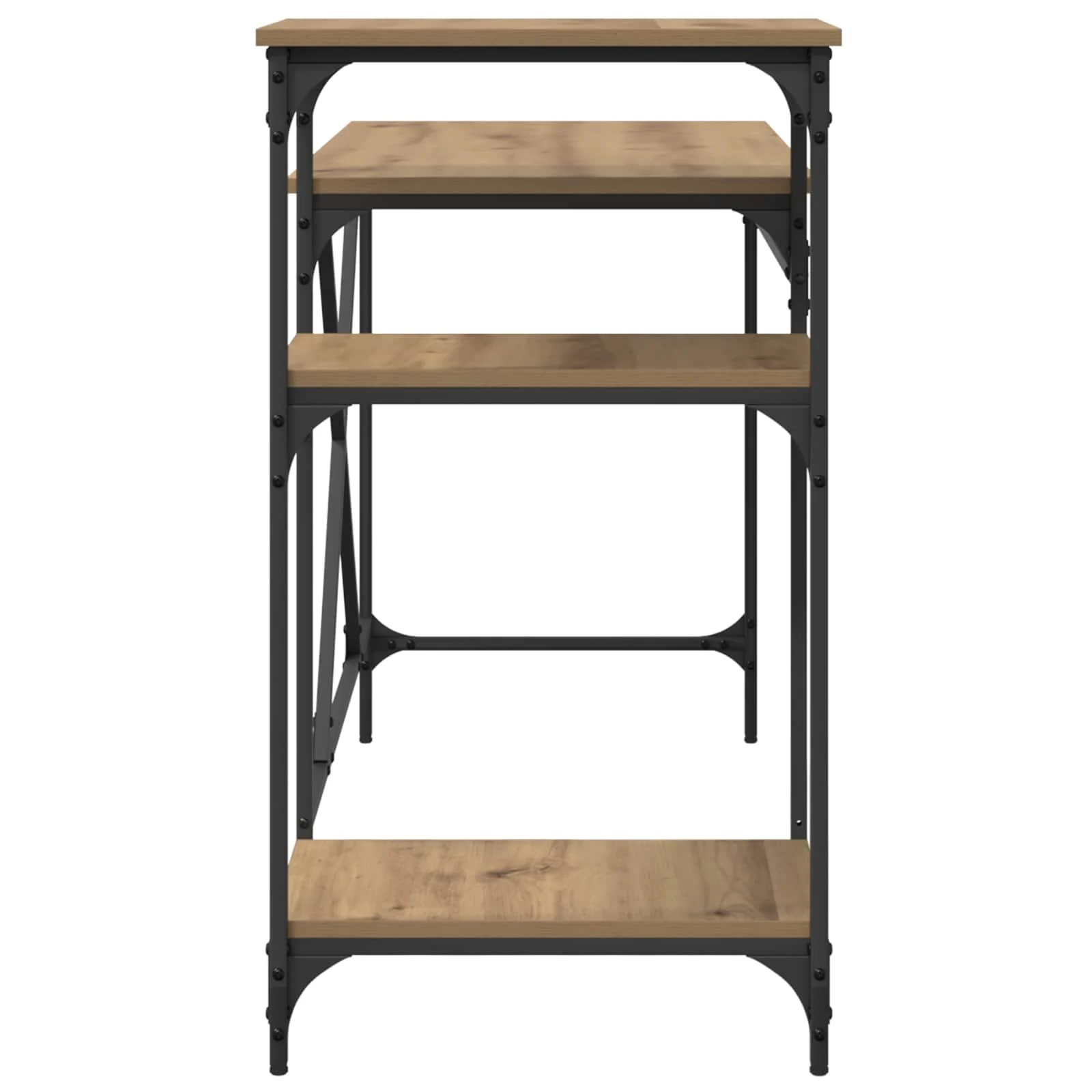Bureau 135 x 50 x 90 cm chêne artisanal bois d'ingénierie – vue de dos