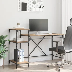 Bureau 135 x 50 x 90 cm chêne artisanal bois d'ingénierie – vue d’ensemble