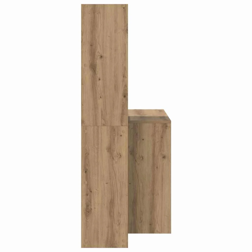 Bureau 138,5 x 55 x 143 cm chêne artisanal bois d'ingénierie – vue de dos