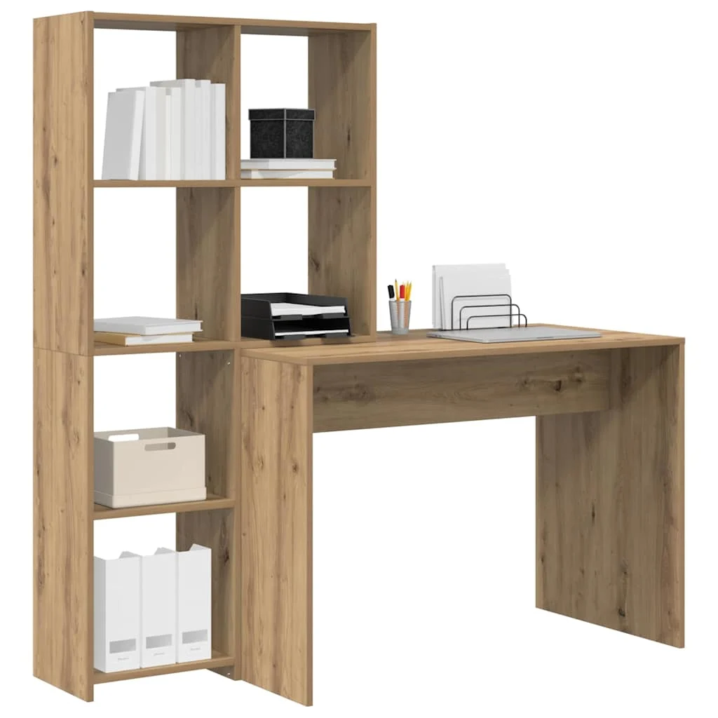 Bureau 138,5 x 55 x 143 cm chêne artisanal bois d'ingénierie – vue de détail