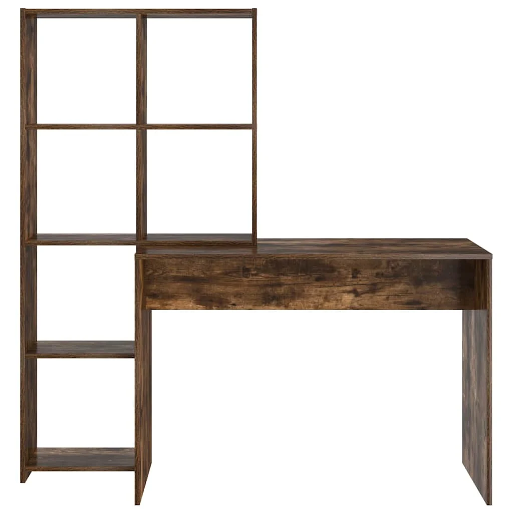 Bureau 138,5 x 55 x 143 cm chêne fumé bois d'ingénierie – vue de dessus