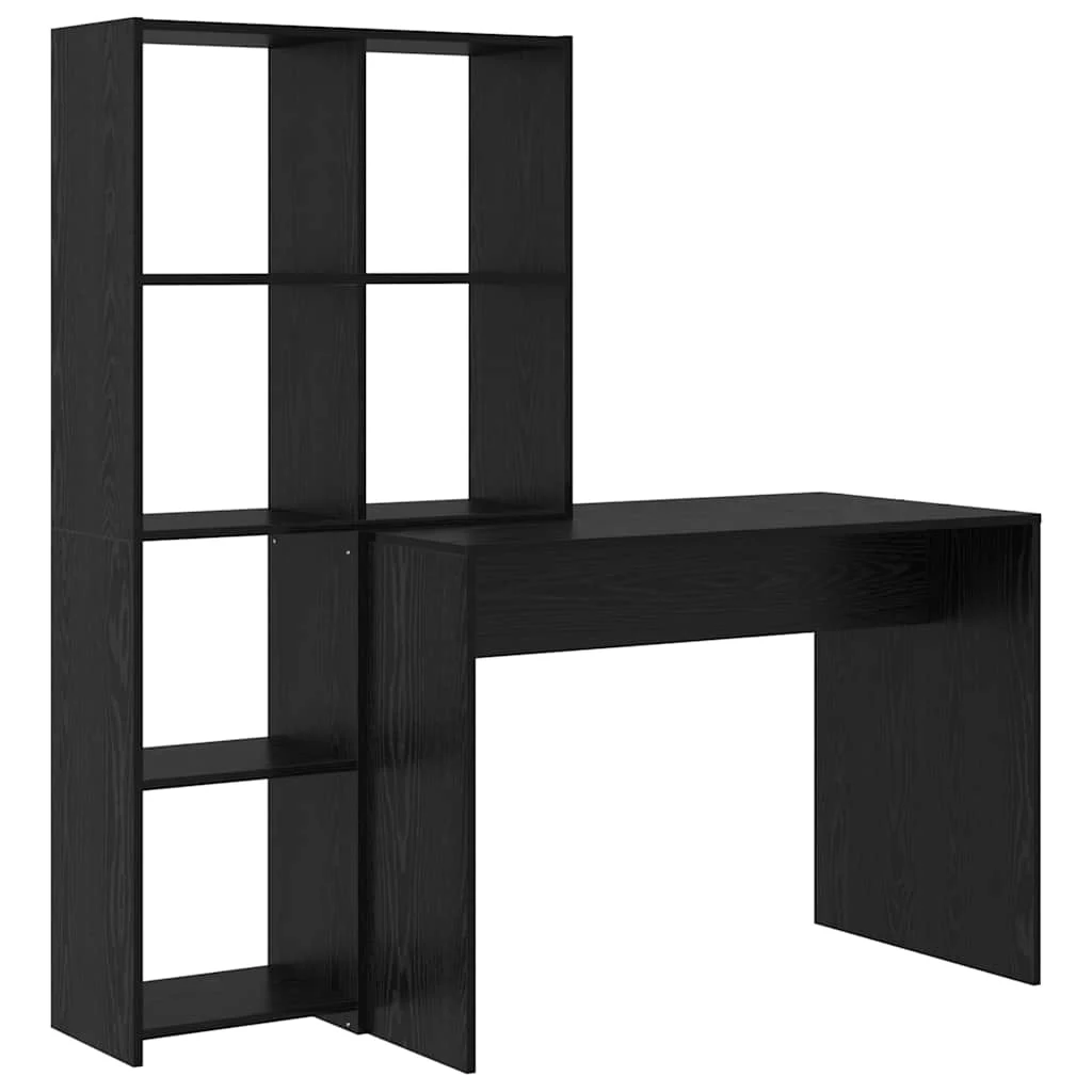 Bureau 138,5 x 55 x 143 cm chêne noir bois d'ingénierie – vue de côté