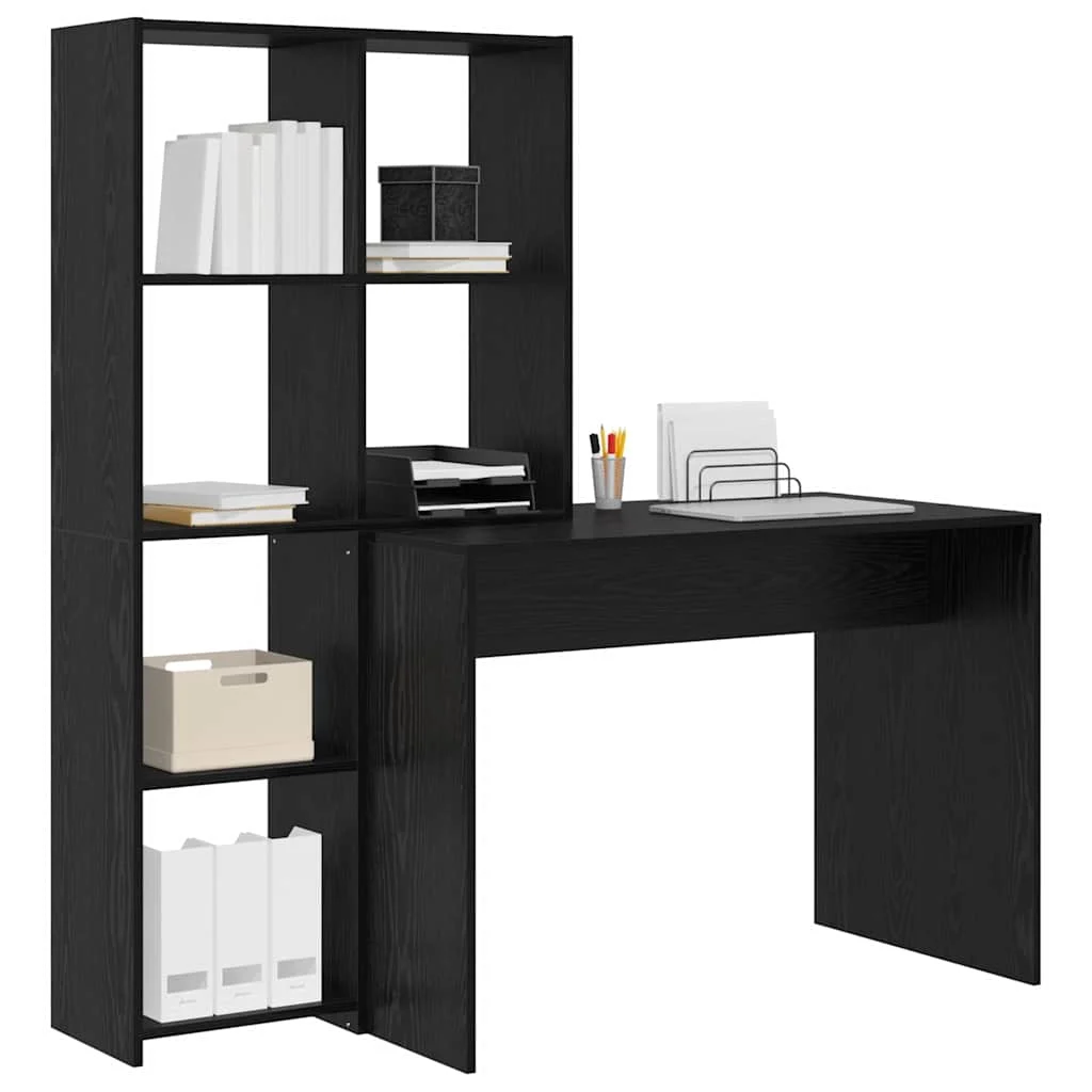 Bureau 138,5 x 55 x 143 cm chêne noir bois d'ingénierie – vue de détail