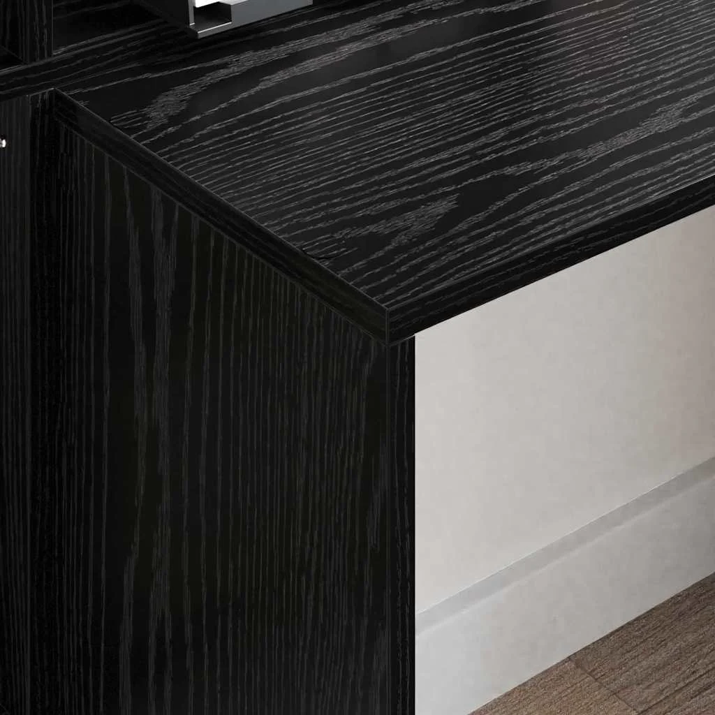 Bureau 138,5 x 55 x 143 cm chêne noir bois d'ingénierie – vue en situation
