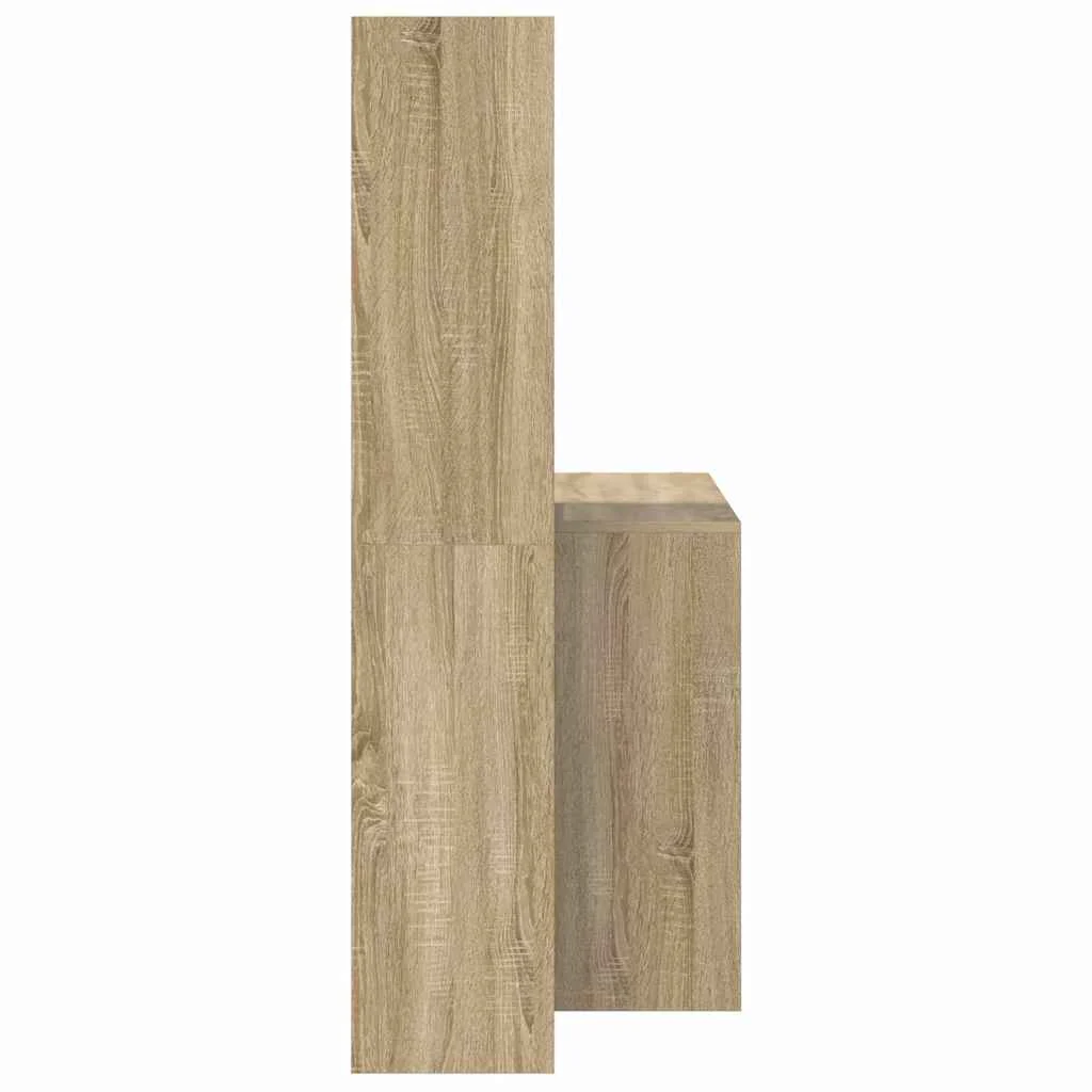 Bureau 138,5 x 55 x 143 cm chêne sonoma bois d'ingénierie – vue de dos