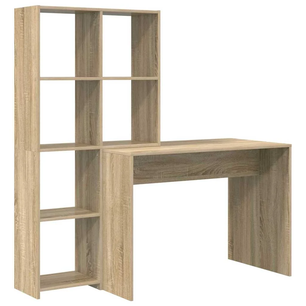 Bureau 138,5 x 55 x 143 cm chêne sonoma bois d'ingénierie – vue de côté