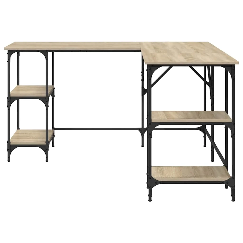 Bureau 139 x 139 x 75 cm chêne sonoma bois d'ingénierie – modèle 2 – vue en situation