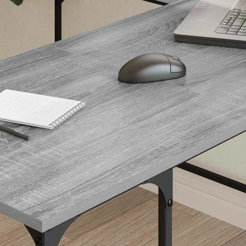Bureau 139 x 139 x 75 cm sonoma gris bois d'ingénierie – vue de détail
