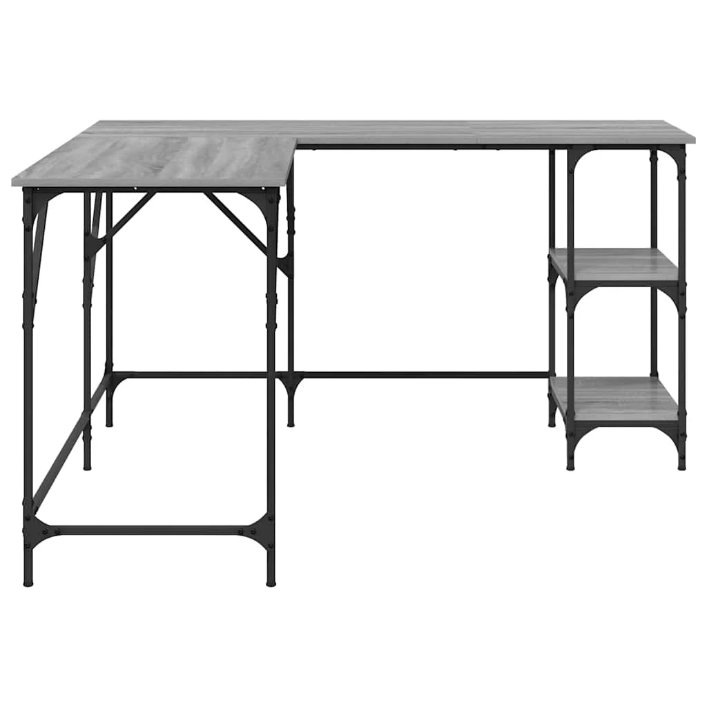 Bureau 139 x 139 x 75 cm sonoma gris bois d'ingénierie – vue en situation