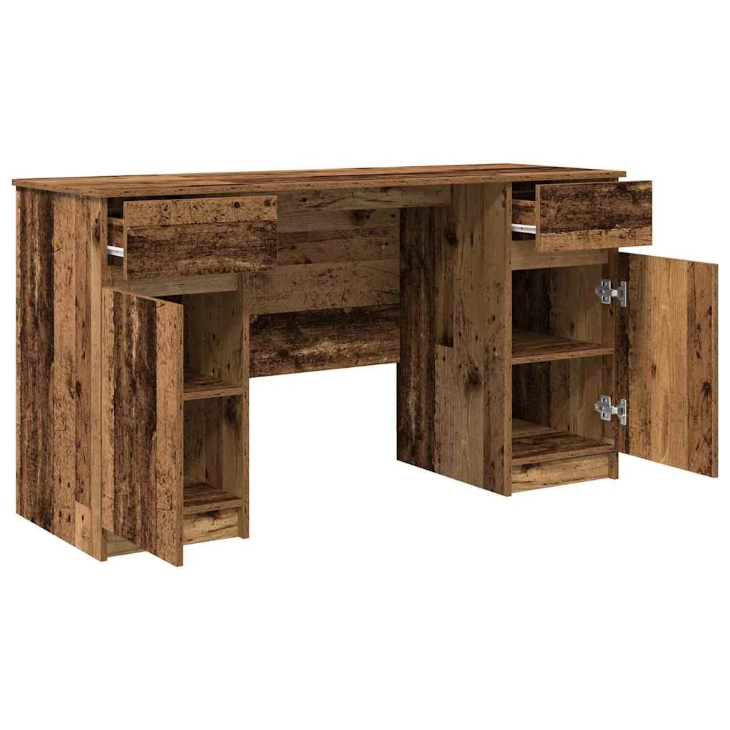 Bureau 140 x 49 x 76 cm bois ancien bois d'ingénierie – vue de dessus