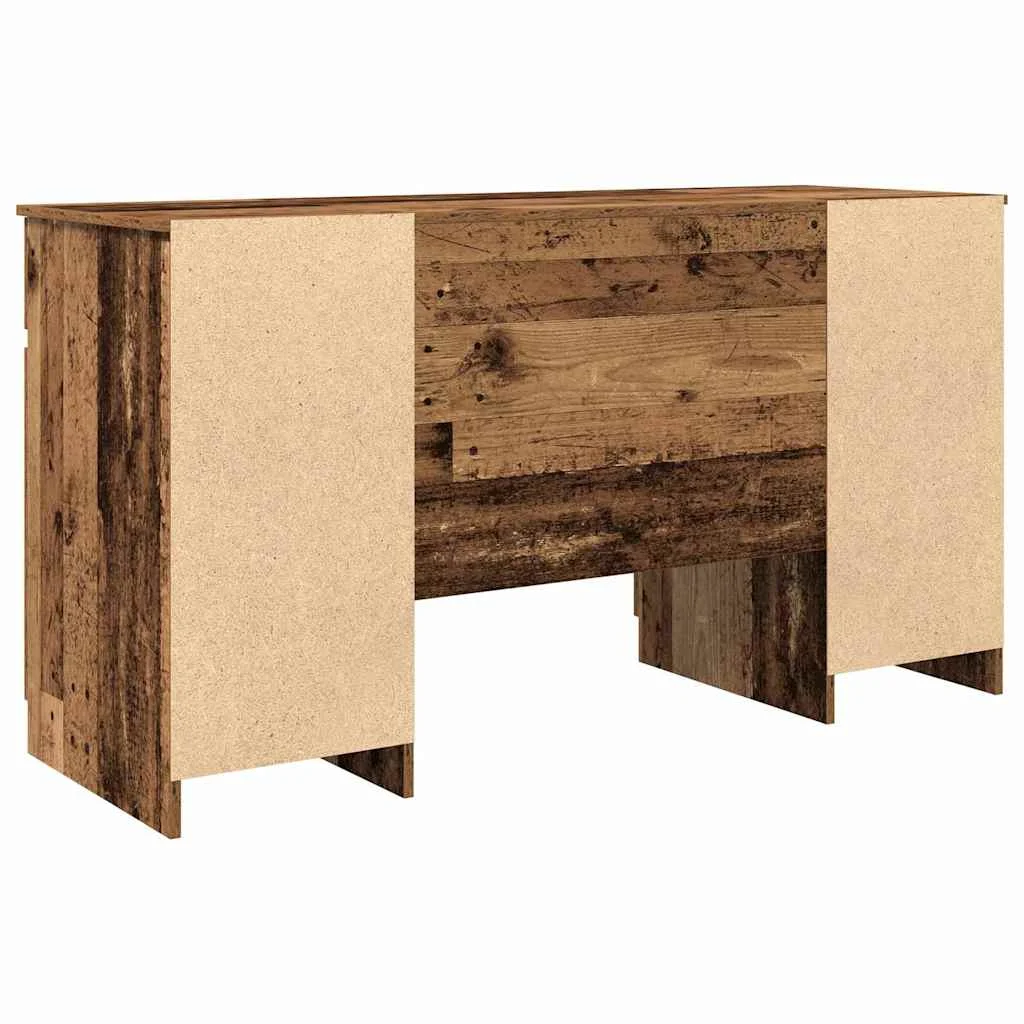 Bureau 140 x 49 x 76 cm bois ancien bois d'ingénierie – vue de dos