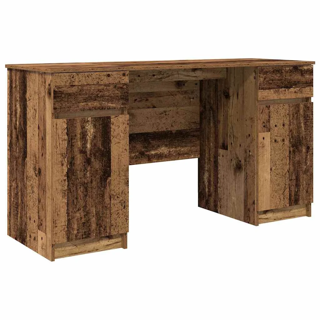 Bureau 140 x 49 x 76 cm bois ancien bois d'ingénierie – vue de côté