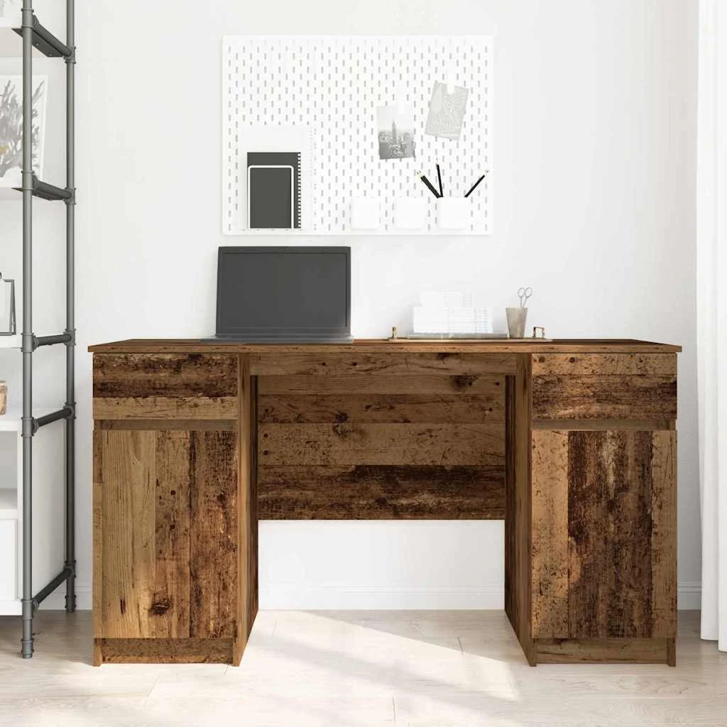 Bureau 140 x 49 x 76 cm bois ancien bois d'ingénierie – vue en situation
