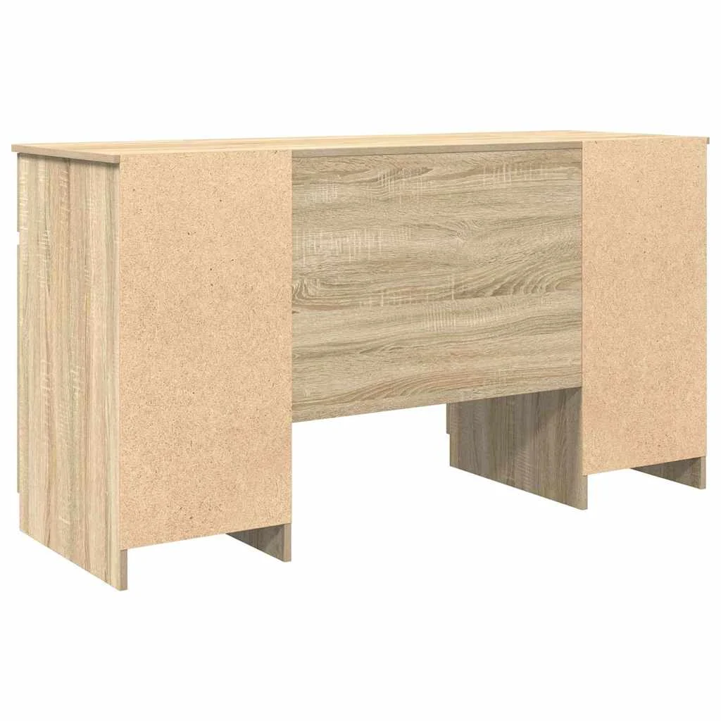 Bureau 140 x 49 x 76 cm chêne sonoma bois d'ingénierie – vue de dos