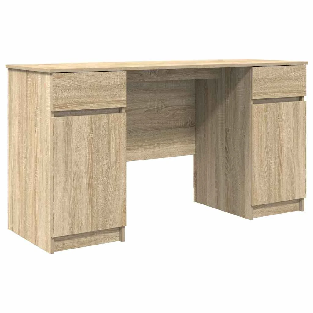 Bureau 140 x 49 x 76 cm chêne sonoma bois d'ingénierie – vue de côté