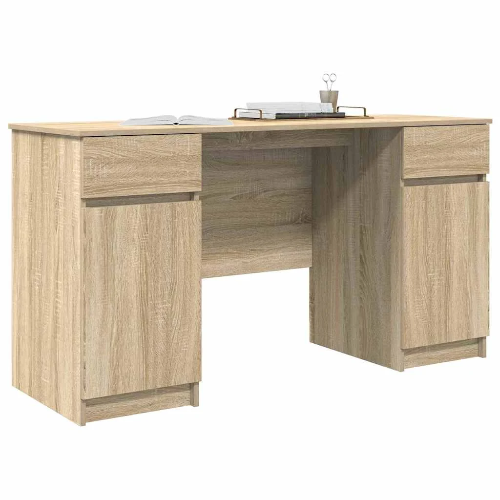 Bureau 140 x 49 x 76 cm chêne sonoma bois d'ingénierie – vue de détail
