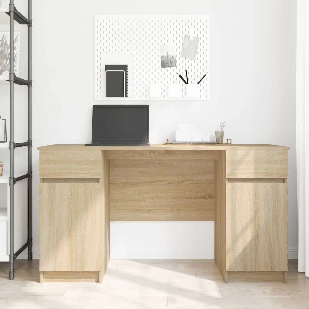 Bureau 140 x 49 x 76 cm chêne sonoma bois d'ingénierie – vue en situation