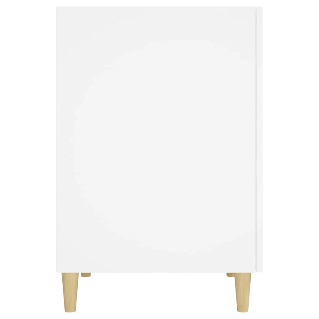 Bureau 140 x 50 x 75 cm blanc bois d'ingénierie – vue de dos