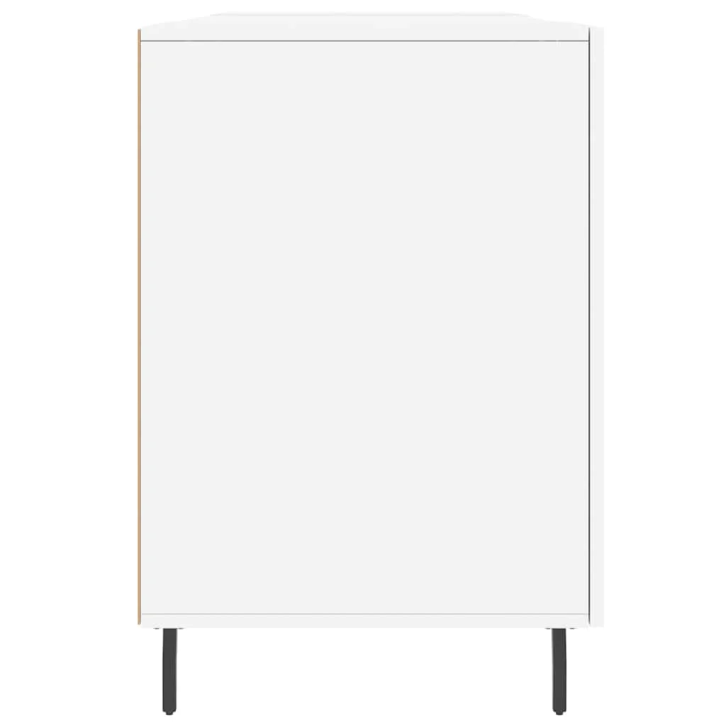 Bureau 140 x 50 x 75 cm blanc bois d'ingénierie – modèle 8 – vue de dos