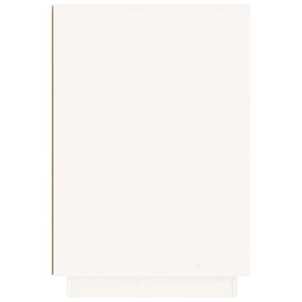Bureau 140 x 50 x 75 cm blanc bois massif – vue de dos