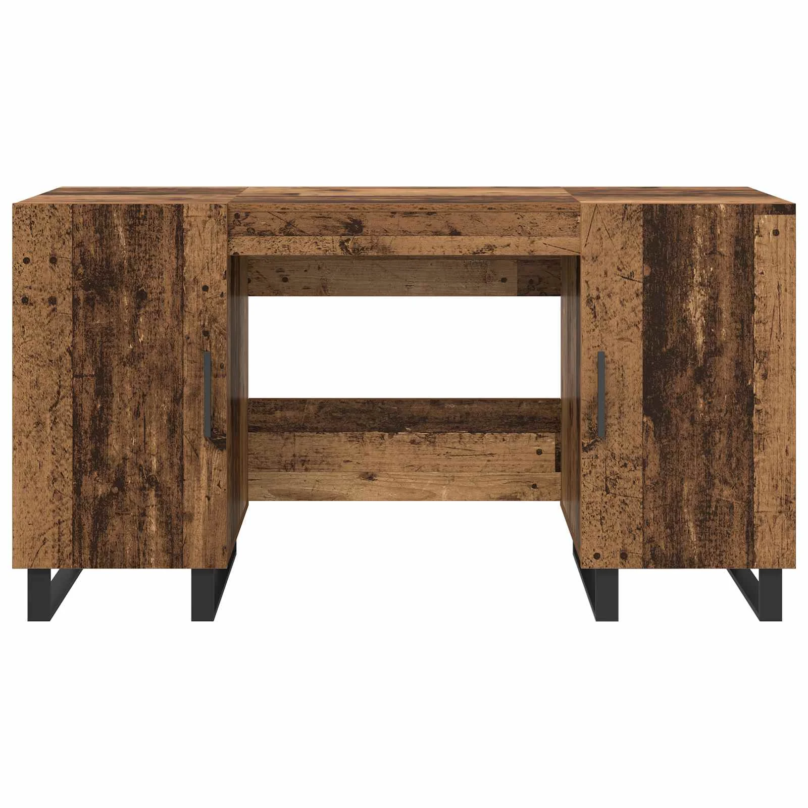 Bureau 140 x 50 x 75 cm bois ancien bois d'ingénierie – modèle 3 – vue de dos