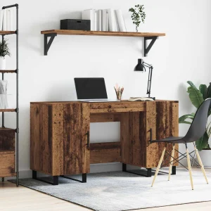 Bureau 140 x 50 x 75 cm bois ancien bois d'ingénierie – modèle 3 – vue d’ensemble