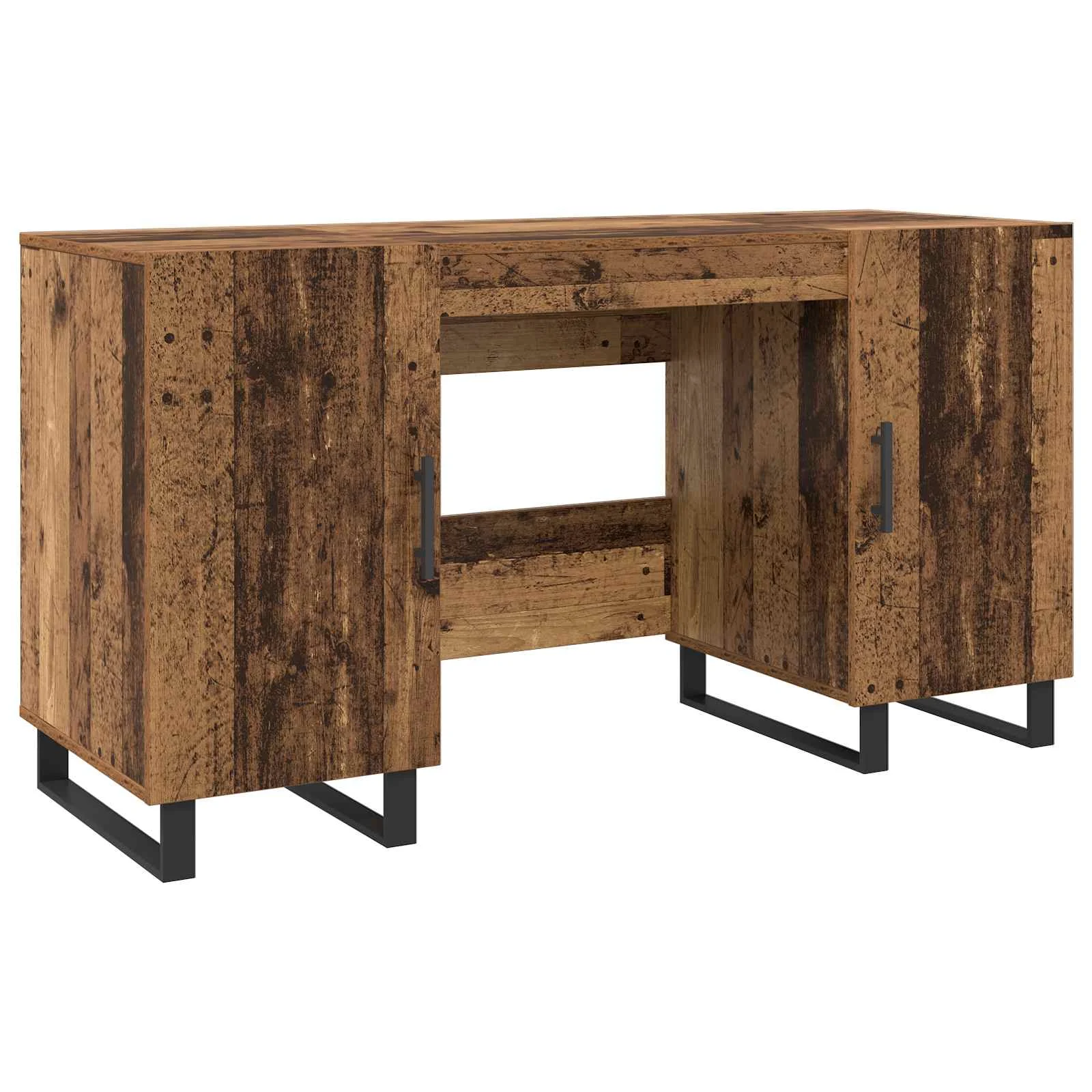 Bureau 140 x 50 x 75 cm bois ancien bois d'ingénierie – modèle 3 – vue de côté