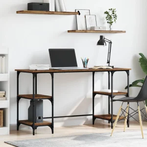 Bureau 140 x 50 x 75 cm bois ancien bois d'ingénierie – modèle 5 – vue d’ensemble