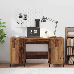 Bureau 140 x 50 x 75 cm bois ancien bois d'ingénierie – modèle 6 – vue d’ensemble