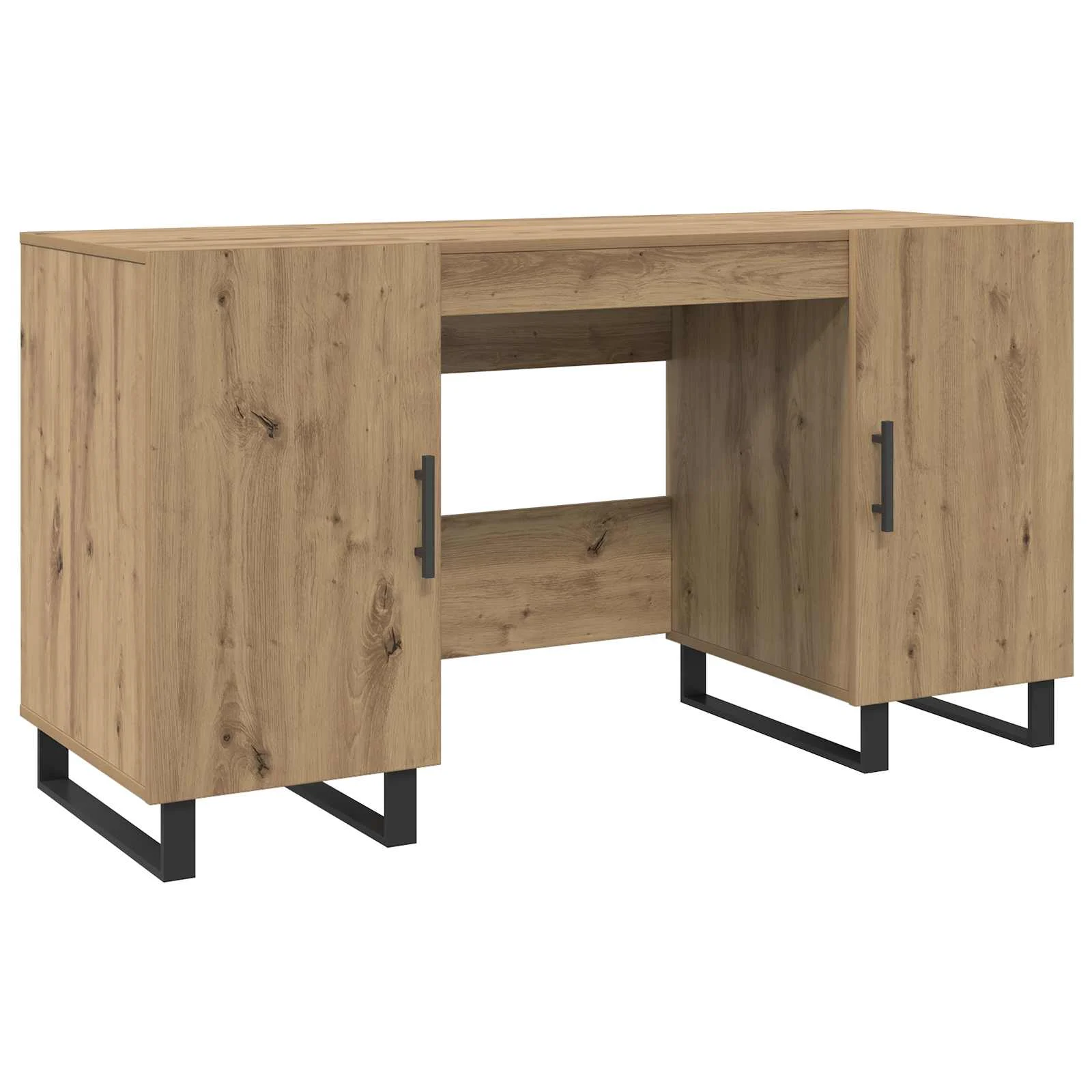 Bureau 140 x 50 x 75 cm chêne artisanal bois d'ingénierie – modèle 3 – vue de côté