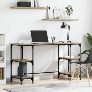 Bureau 140 x 50 x 75 cm chêne artisanal bois d'ingénierie – modèle 5 – vue d’ensemble