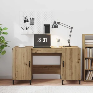 Bureau 140 x 50 x 75 cm chêne artisanal bois d'ingénierie – modèle 6 – vue d’ensemble