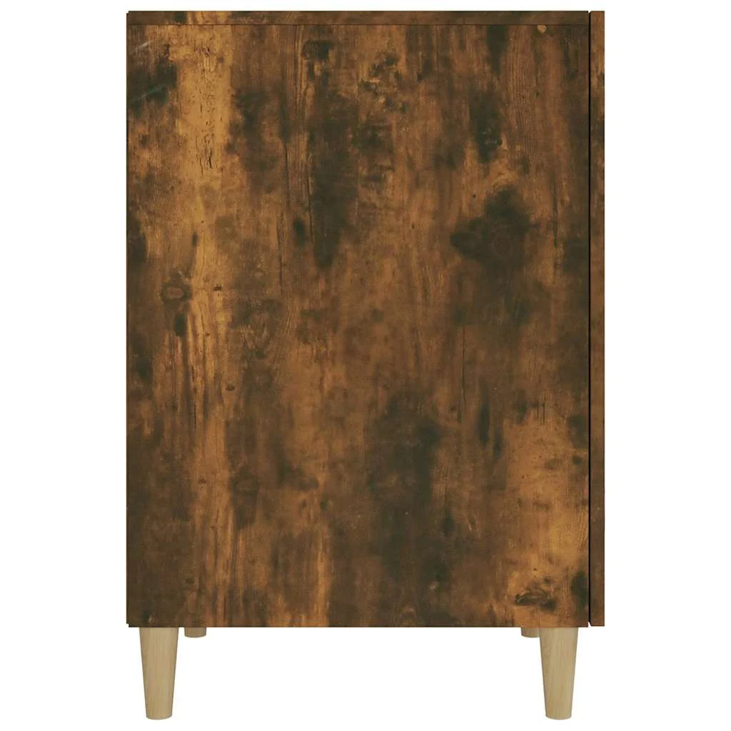 Bureau 140 x 50 x 75 cm chêne fumé bois d'ingénierie – vue de dos