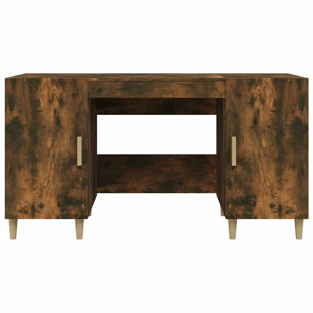 Bureau 140 x 50 x 75 cm chêne fumé bois d'ingénierie – vue en situation