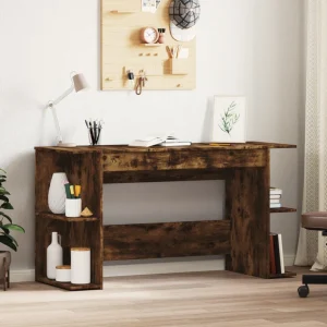 Bureau 140 x 50 x 75 cm chêne fumé bois d'ingénierie – modèle 11 – vue d’ensemble