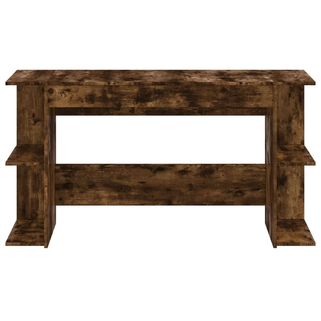 Bureau 140 x 50 x 75 cm chêne fumé bois d'ingénierie – modèle 11 – vue de détail