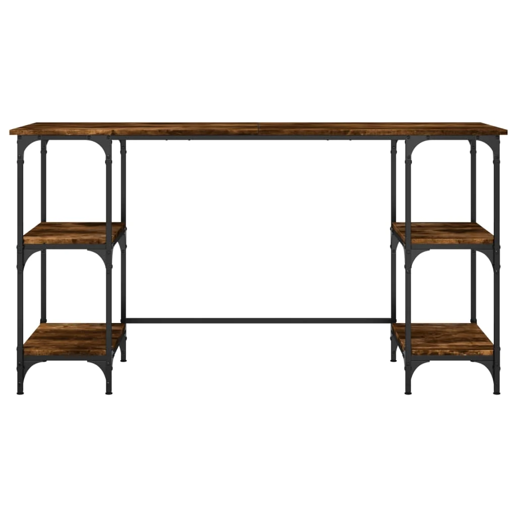 Bureau 140 x 50 x 75 cm chêne fumé bois d'ingénierie – modèle 12 – vue en situation