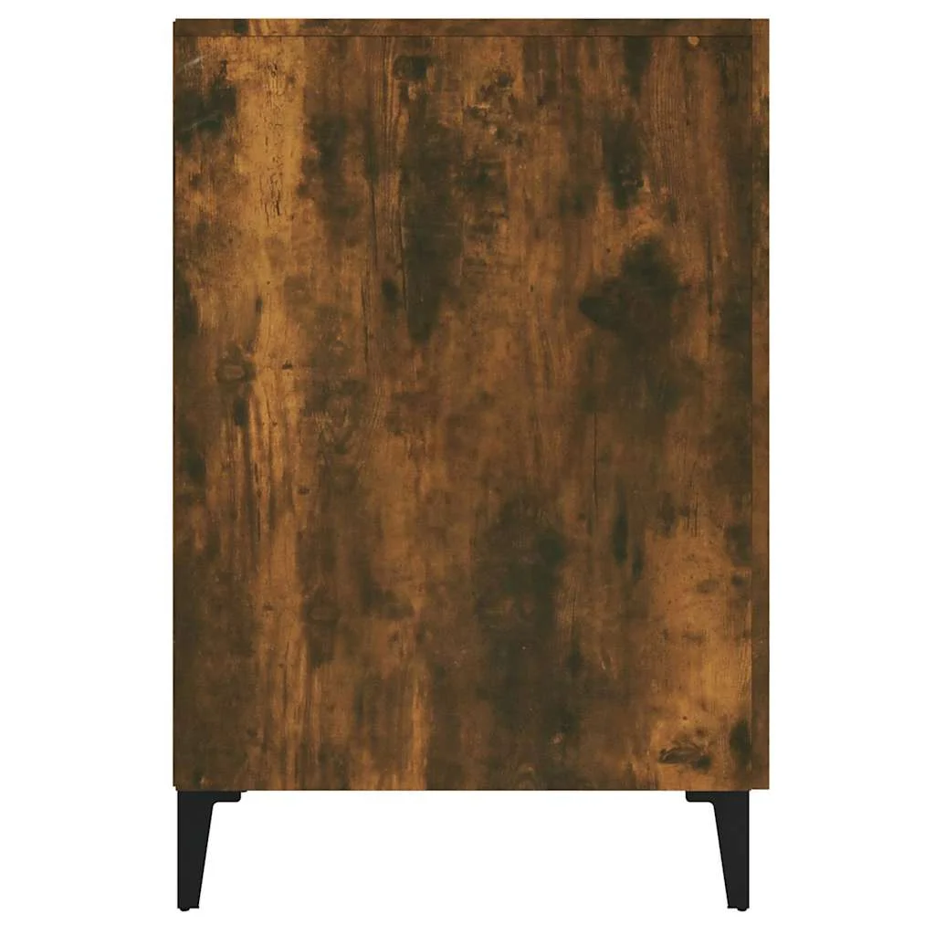 Bureau 140 x 50 x 75 cm chêne fumé bois d'ingénierie – modèle 2 – vue de dos