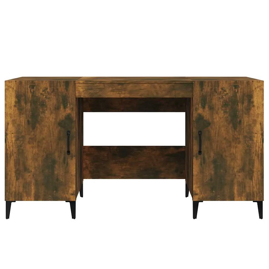 Bureau 140 x 50 x 75 cm chêne fumé bois d'ingénierie – modèle 2 – vue en situation