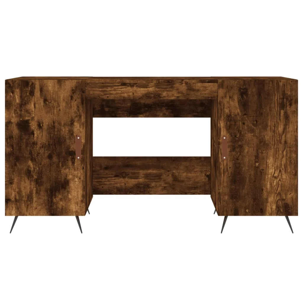 Bureau 140 x 50 x 75 cm chêne fumé bois d'ingénierie – modèle 3 – vue en situation