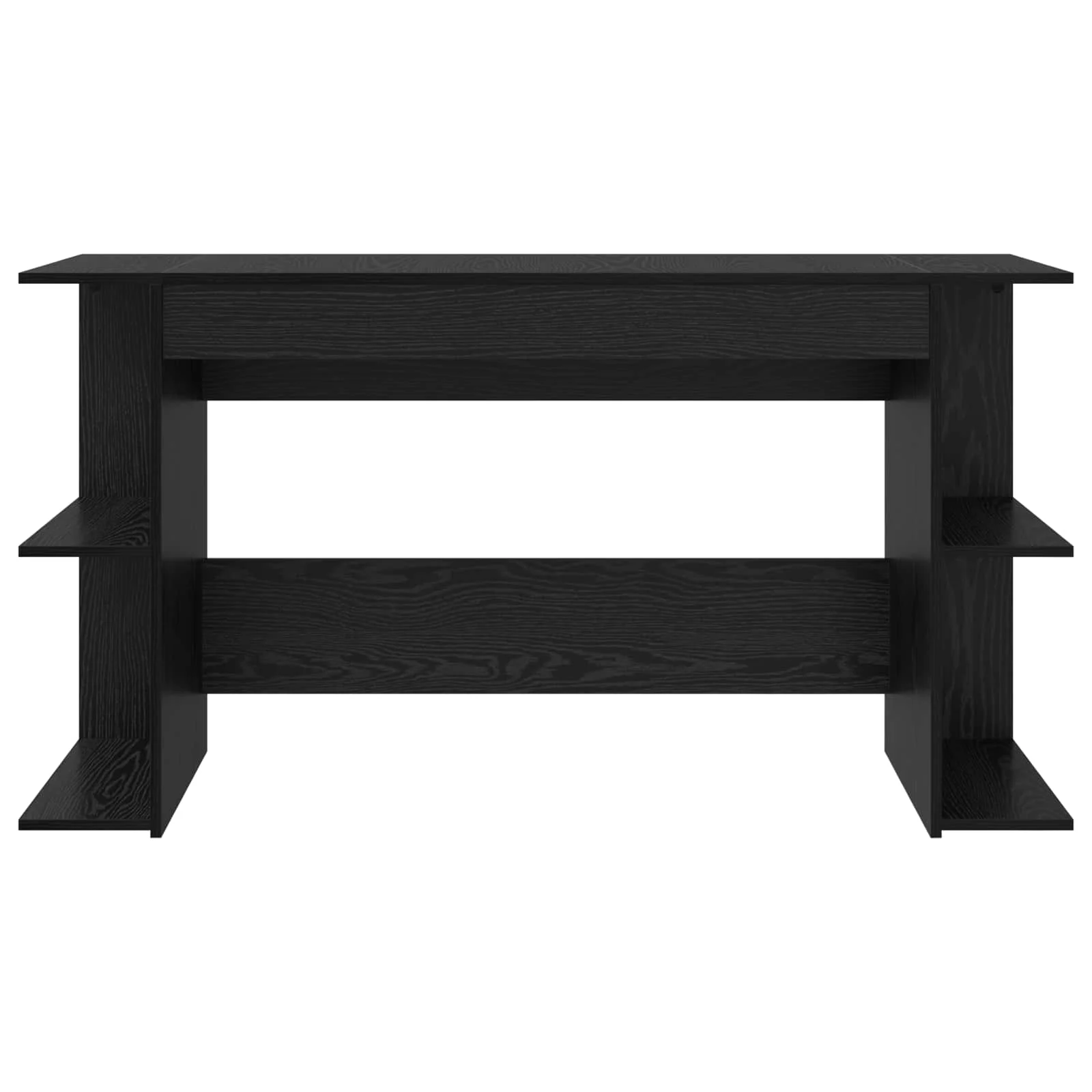Bureau 140 x 50 x 75 cm chêne noir bois d'ingénierie – modèle 4 – vue de dessus
