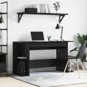 Bureau 140 x 50 x 75 cm chêne noir bois d'ingénierie – modèle 4 – vue d’ensemble
