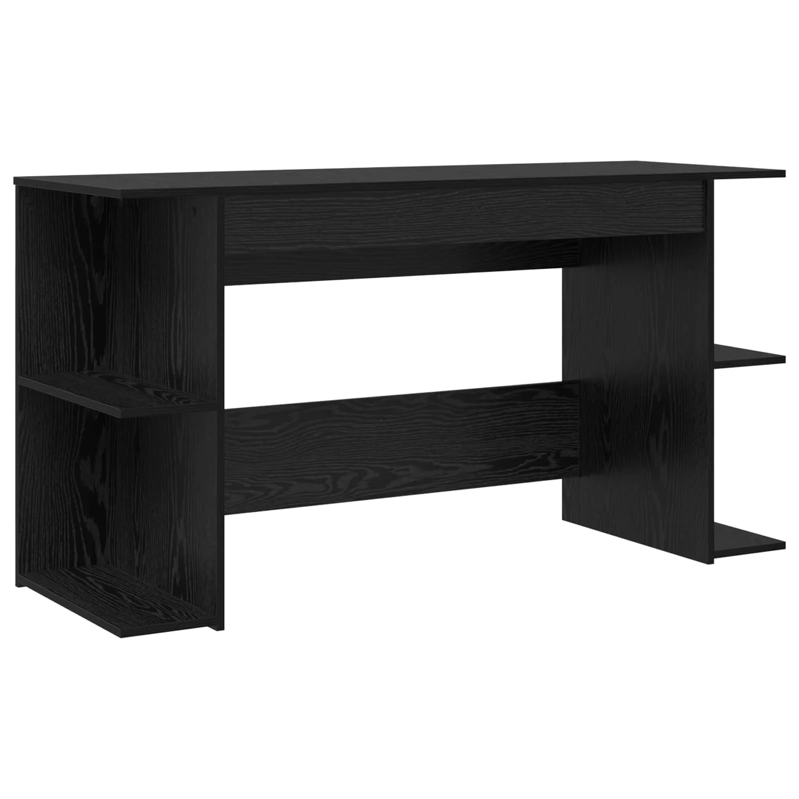 Bureau 140 x 50 x 75 cm chêne noir bois d'ingénierie – modèle 4 – vue de côté
