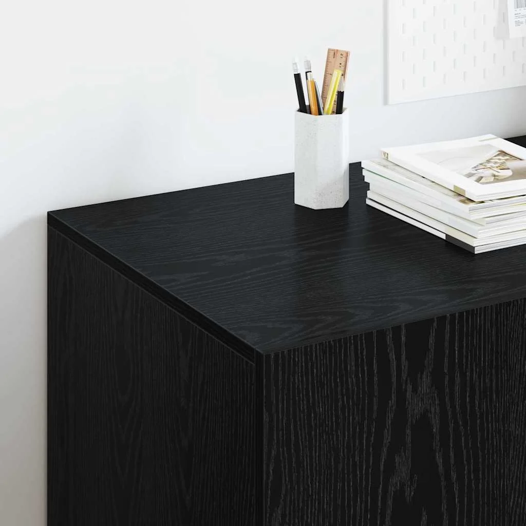 Bureau 140 x 50 x 75 cm chêne noir bois d'ingénierie – modèle 5 – vue en situation