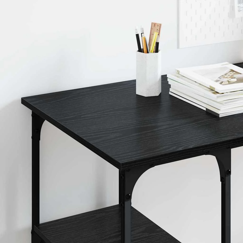 Bureau 140 x 50 x 75 cm chêne noir bois d'ingénierie – modèle 6 – vue en situation