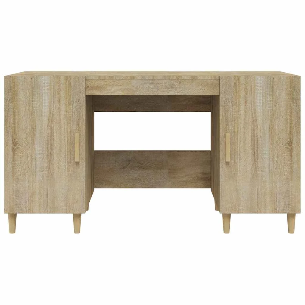 Bureau 140 x 50 x 75 cm chêne sonoma bois d'ingénierie – vue de dessus