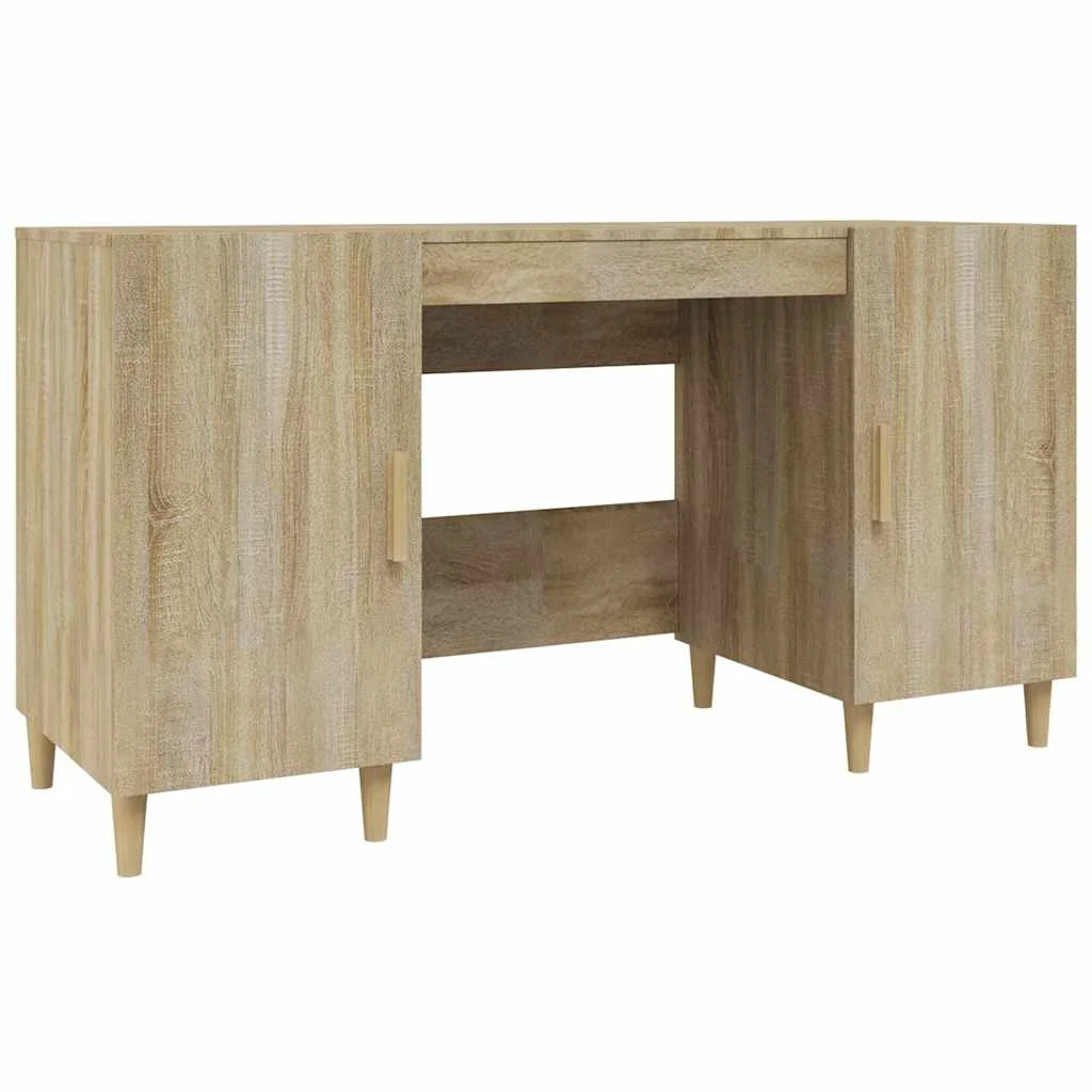 Bureau 140 x 50 x 75 cm chêne sonoma bois d'ingénierie – vue de côté