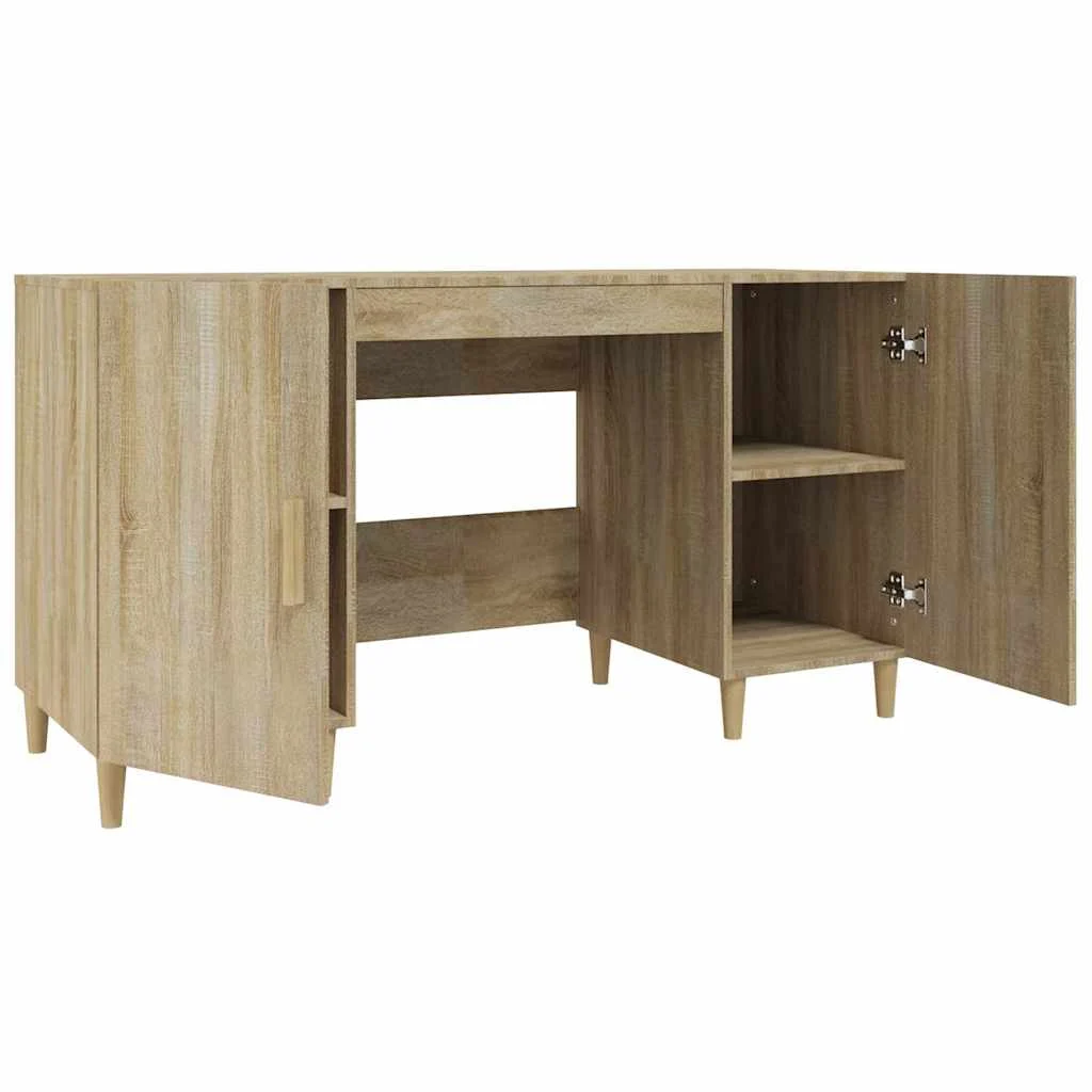 Bureau 140 x 50 x 75 cm chêne sonoma bois d'ingénierie – vue en situation