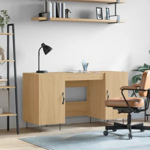 Bureau 140 x 50 x 75 cm chêne sonoma bois d'ingénierie – modèle 5 – vue d’ensemble